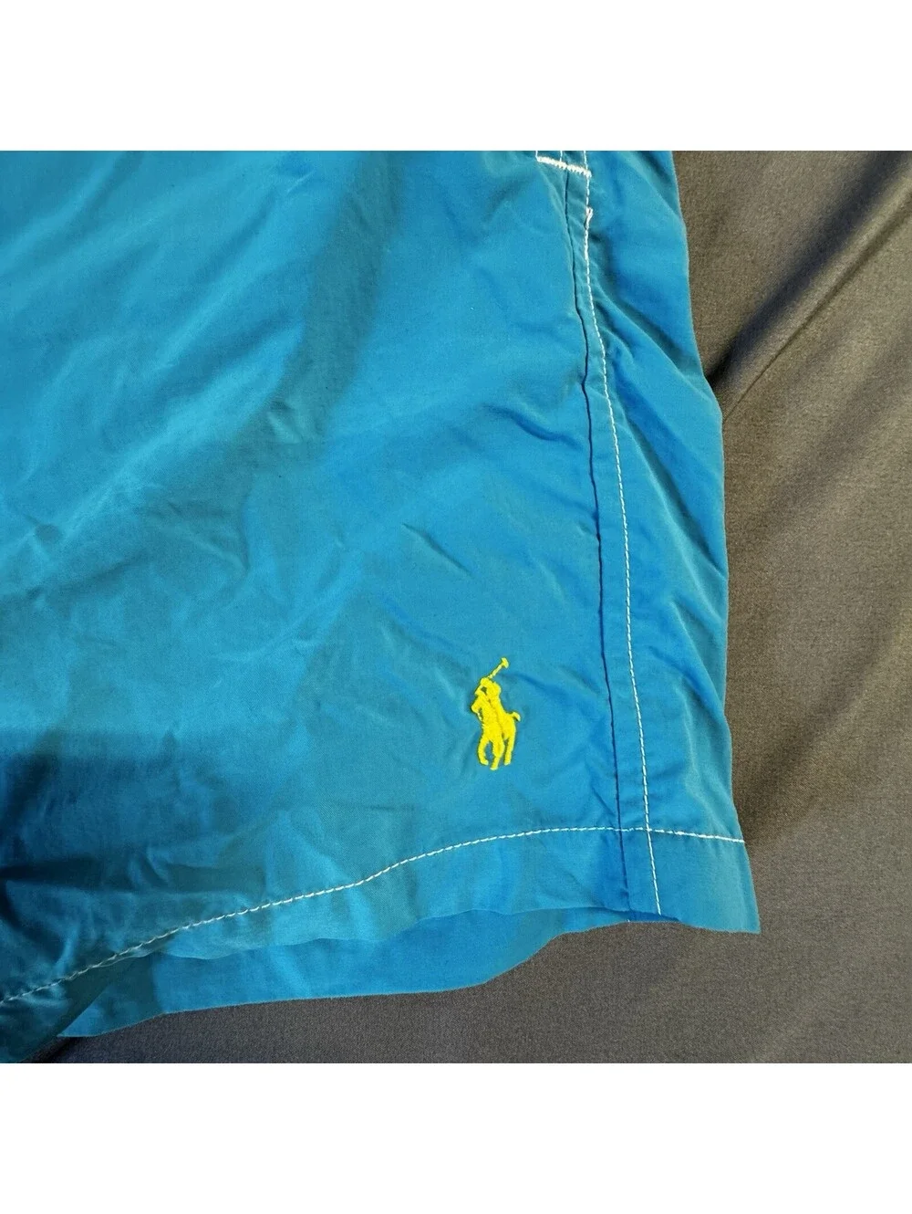 Polo Ralph Lauren Mens Large Blue Swim Trunks Pony Logo Mesh Lined Board Shorts⁠